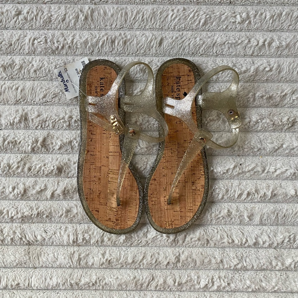Kate Spade Gold Glitter Sandals